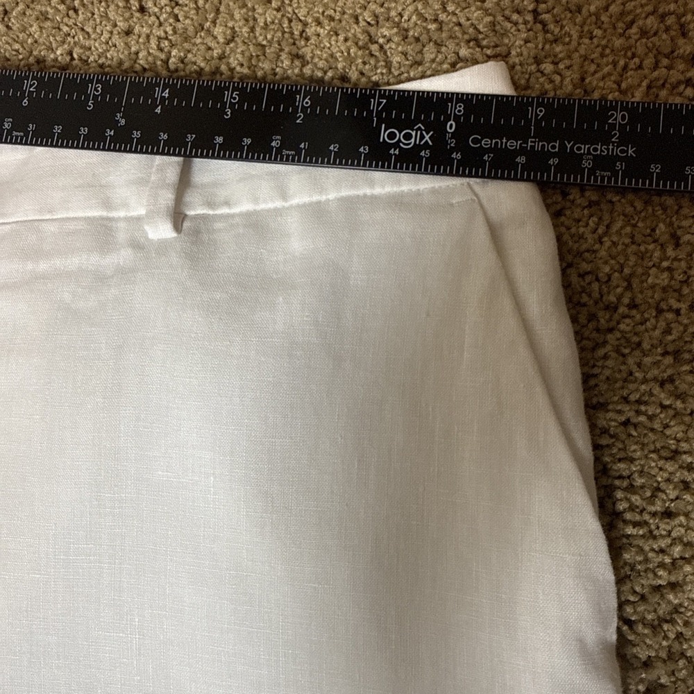Talbots 100% Linen Southampton Pants Women's 16 White Partially Lined Coastal - Picture 5 of 10